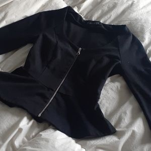 Zip up short sleeve jacket